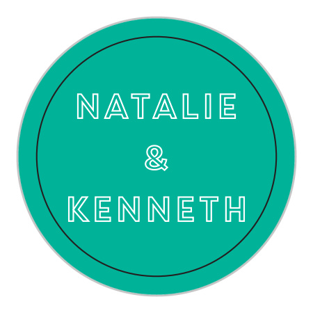 Boldly Outlined Wedding Stickers