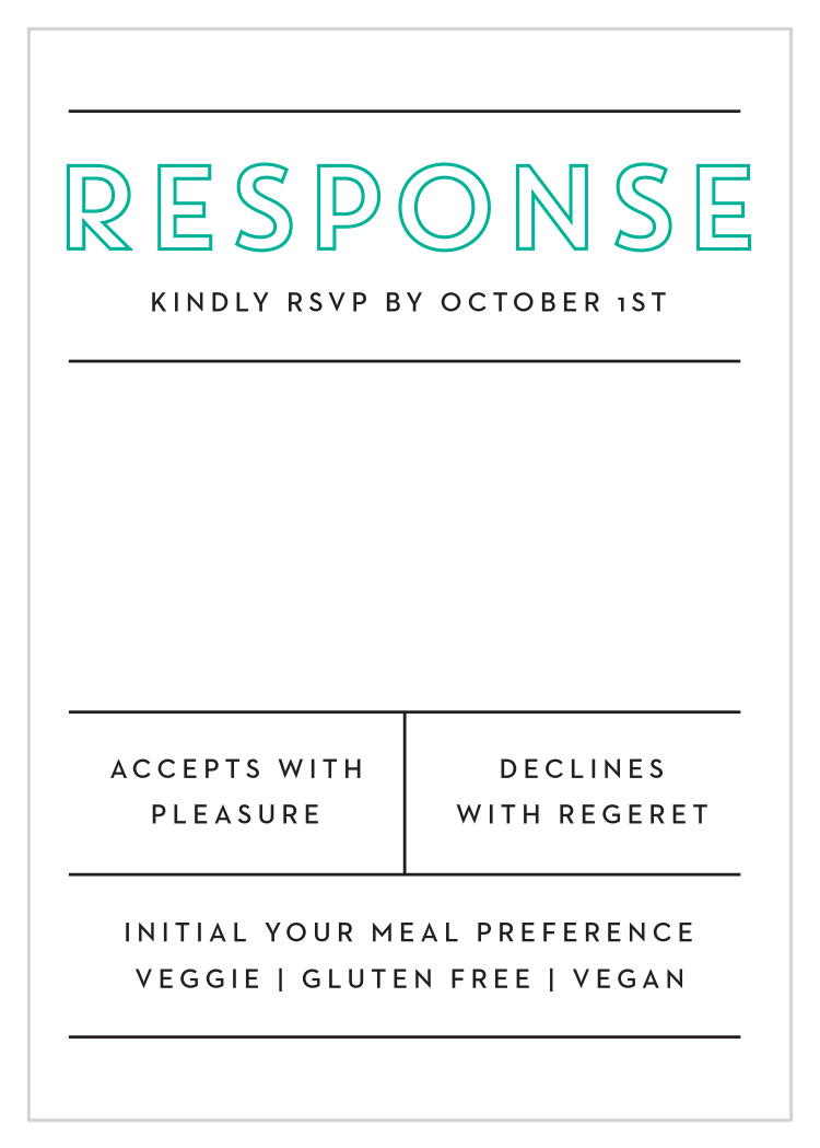Boldly Outlined Response Cards