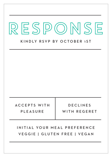 Boldly Outlined Response Cards