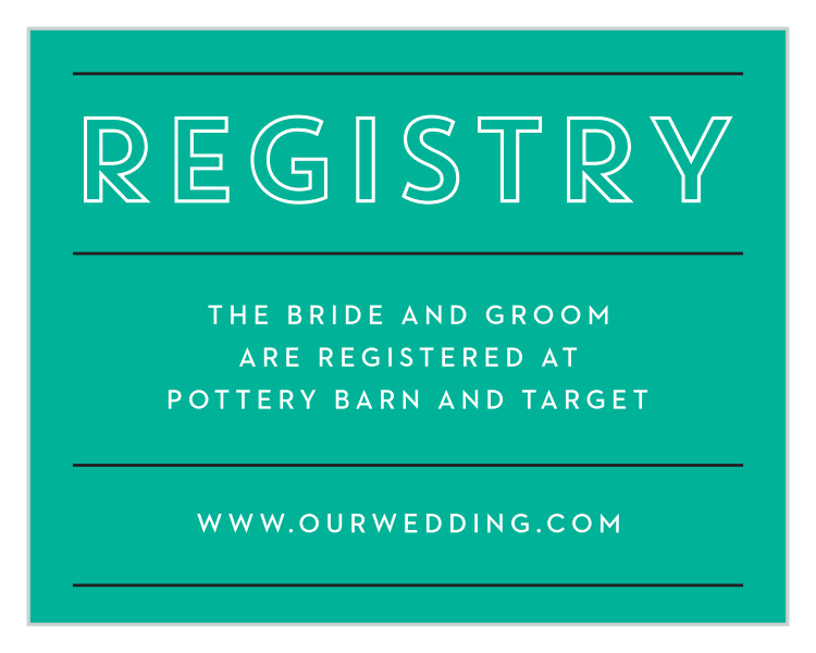 Boldly Outlined Registry Cards