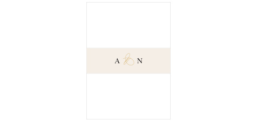 Modern Monogram Wedding Belly Bands