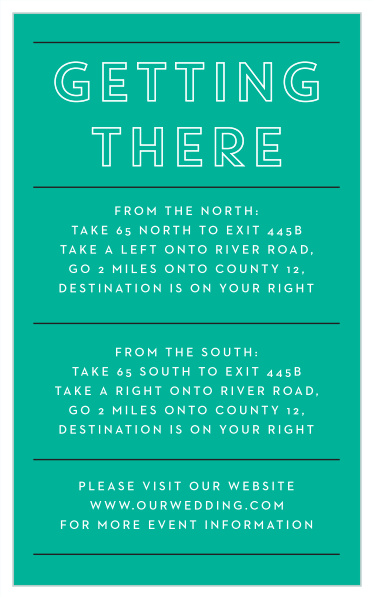 Boldly Outlined Direction Cards