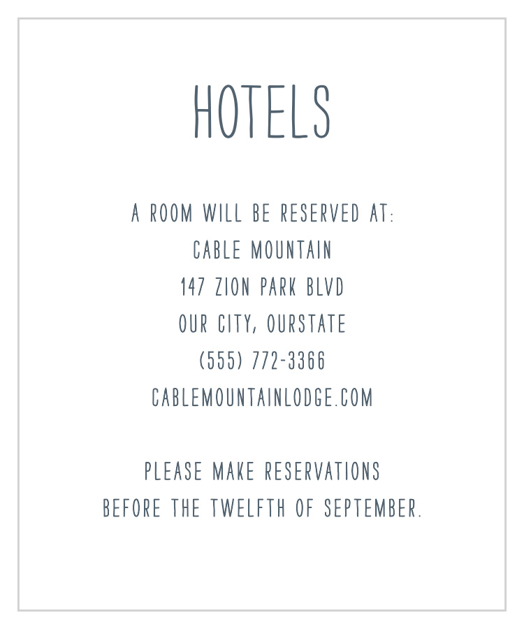 Love Struck Accommodation Cards