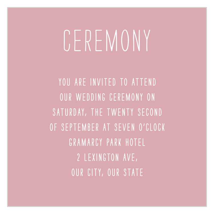 Love Struck Ceremony Cards