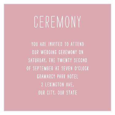 Love Struck Ceremony Cards