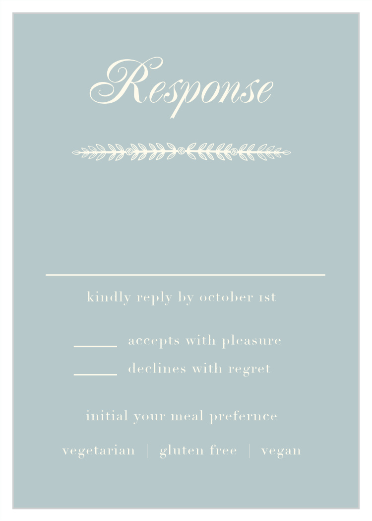Simple Cursive Response Cards
