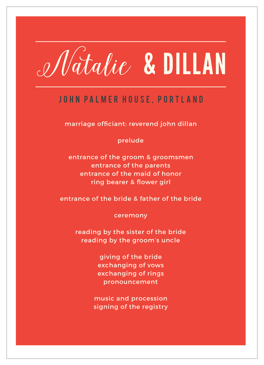 Beach Sunglasses Wedding Programs