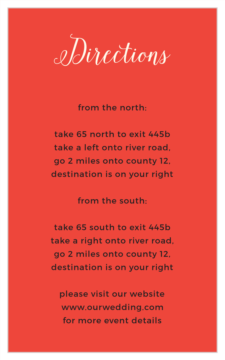 Beach Sunglasses Direction Cards