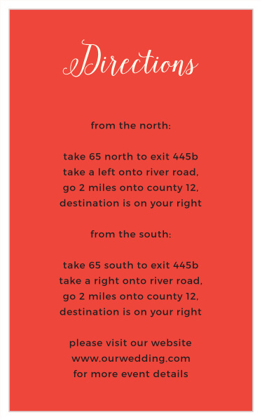 Beach Sunglasses Direction Cards