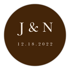 The Sheer Overlay Wedding Stickers logo square is the finishing touch to an already beautiful invitation suite.