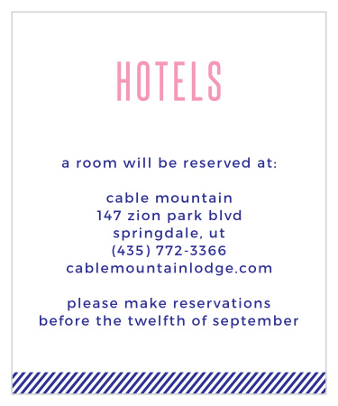 Masterly Charm Accommodation Cards
