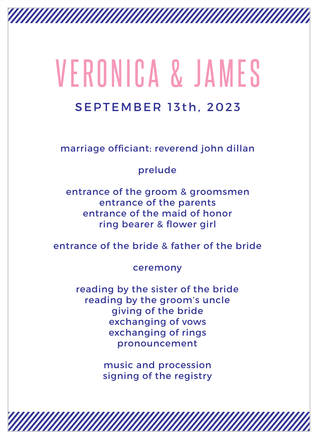 Masterly Charm Wedding Programs