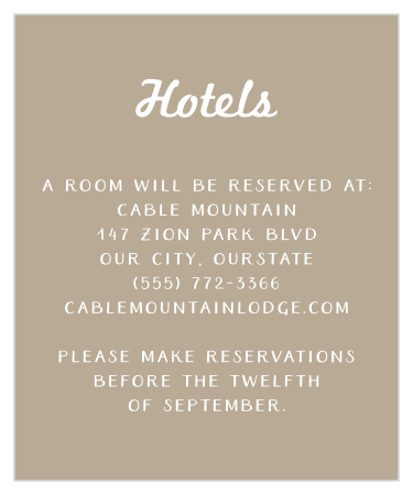 Rustic Antlers Accommodation Cards
