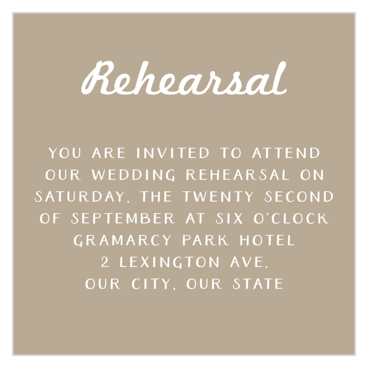 Rustic Antlers Rehearsal Cards