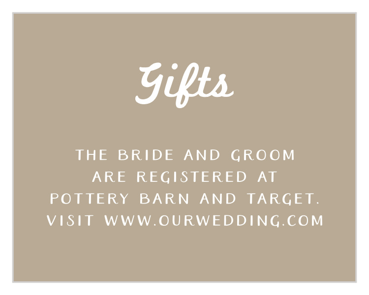 Rustic Antlers Registry Cards