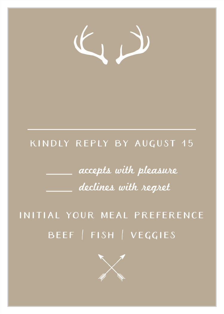 Rustic Antlers Response Cards