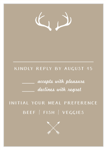 Rustic Antlers Response Cards