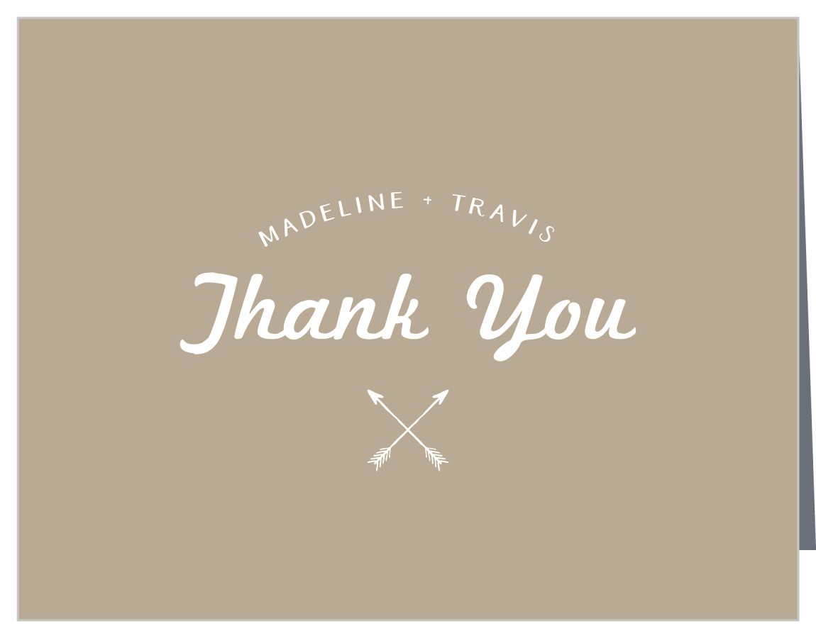 Rustic Antlers Wedding Thank You Cards