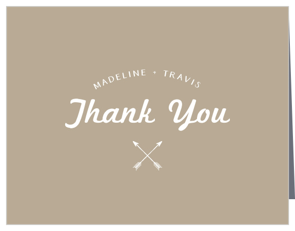 Rustic Antlers Wedding Thank You Cards