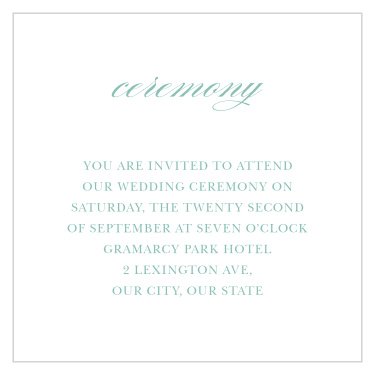 Simple Frame Ceremony Cards