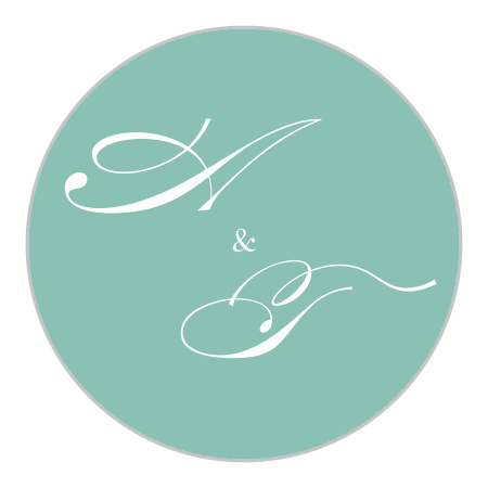 Simple Frame Wedding Stickers