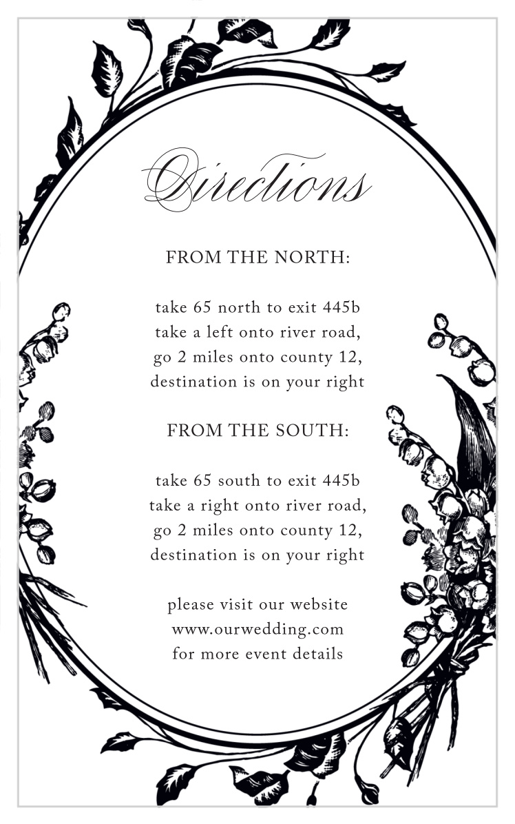 Elegant Relic Direction Cards