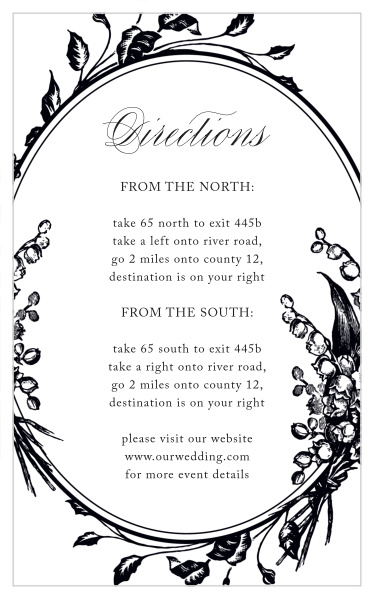 Elegant Relic Direction Cards