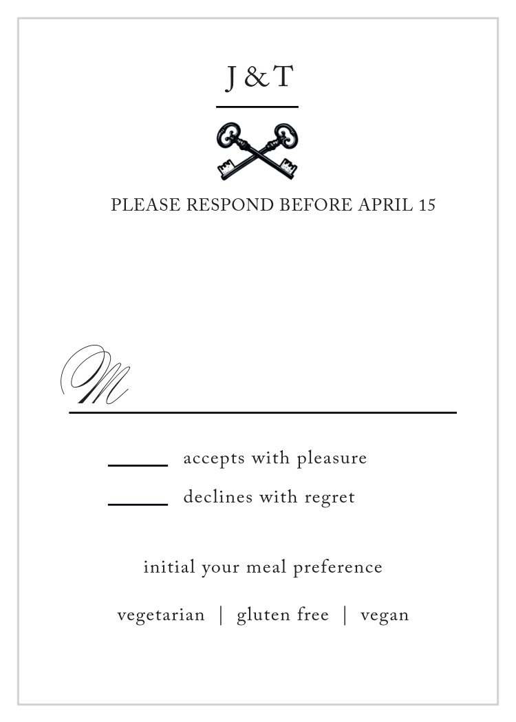 Elegant Relic Response Cards