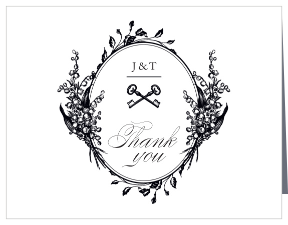 Elegant Relic Wedding Thank You Cards