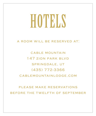 Antique Luxury Accommodation Cards