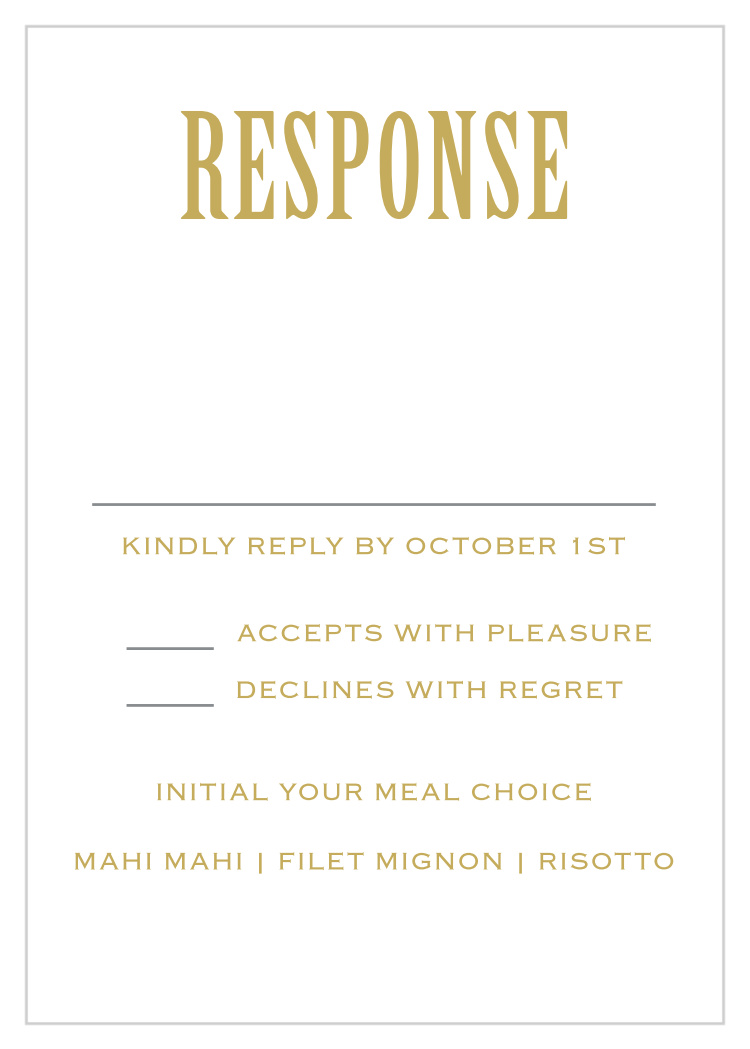 Antique Luxury Response Cards