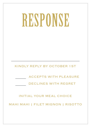 Antique Luxury Response Cards