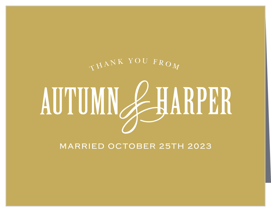 Antique Luxury Wedding Thank You Cards