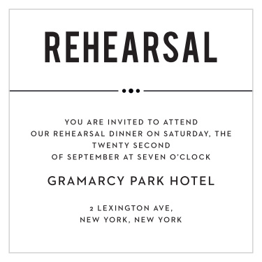 Eternal Playbill Rehearsal Cards