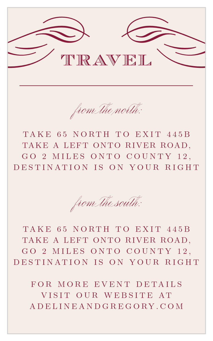 Scrolled Frame Direction Cards