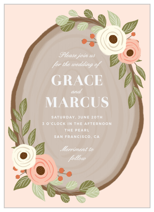 Gather family and friends together to attend your special day with our Country Chic Wedding Invitations.
