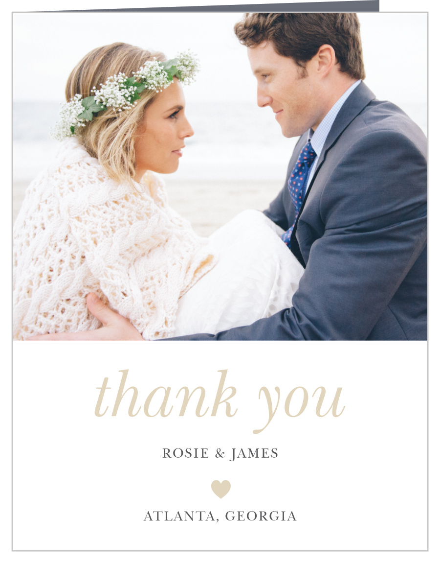 Sophisticated Shimmer Bridal Shower Thank You Cards