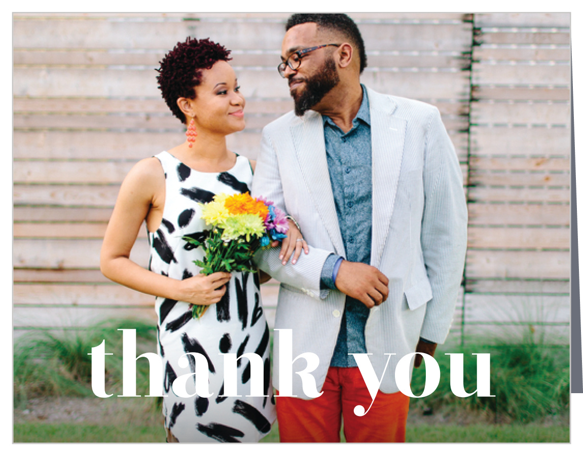 Chic Editorial Bridal Shower Thank You Cards