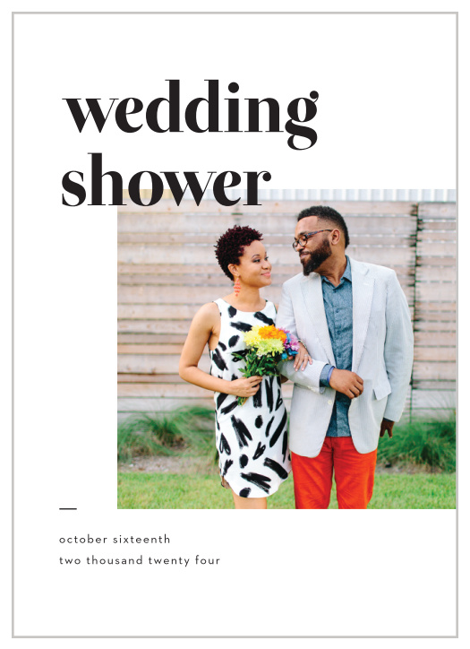 Our Chic Editorial Bridal Shower Invitations gather your favorite people together to celebrate before your big day!