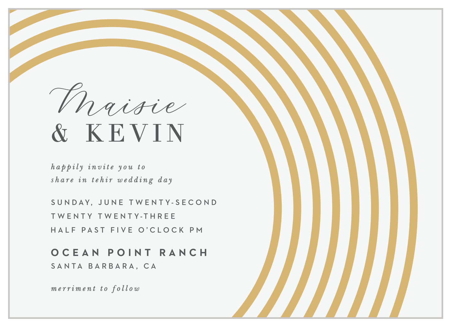 Modern Circles Wedding Invitations