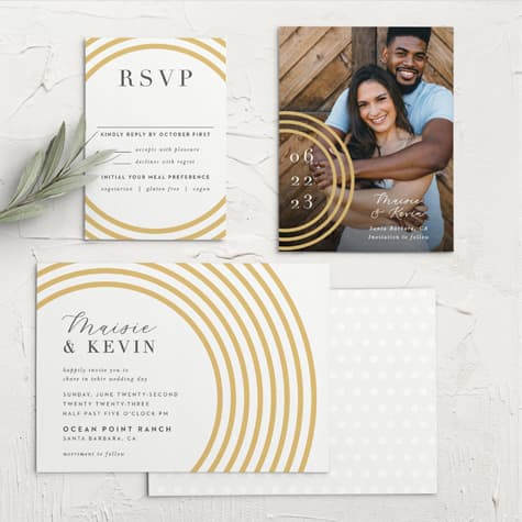 Modern Circles Wedding Invitations