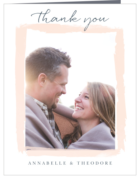 Let your supportive friends and family know how much you appreciate their attendance at your event, with our Brushed Frame Bridal Shower Thank You Cards!