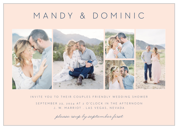 Our Mod Snaps Bridal Shower Invitations gather close family and friends together to celebrate before your big day. 