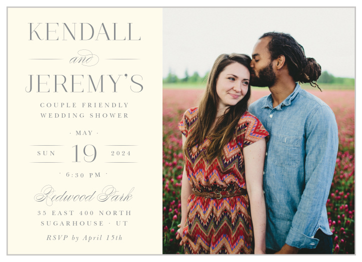 Announce your shower with the simple refinement of our Classic Elegance Bridal Shower Invitations. 