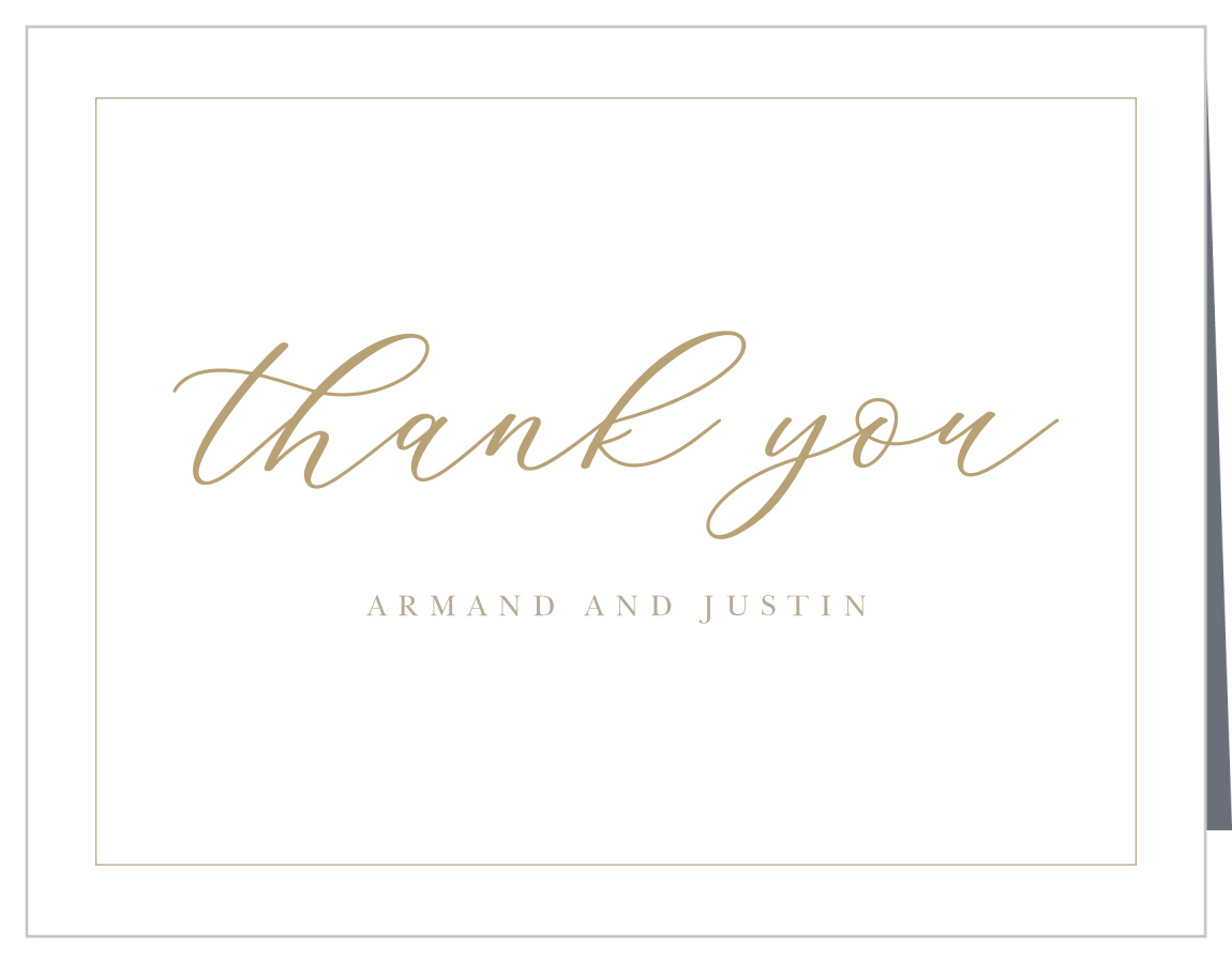 Oversize Script Bridal Shower Thank You Cards