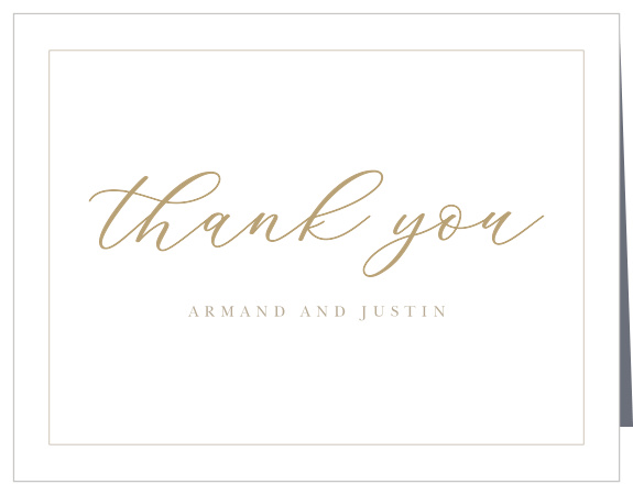Let family and friends know how much you appreciated their support on your special day with our Oversize Script Bridal Shower Thank You Cards.