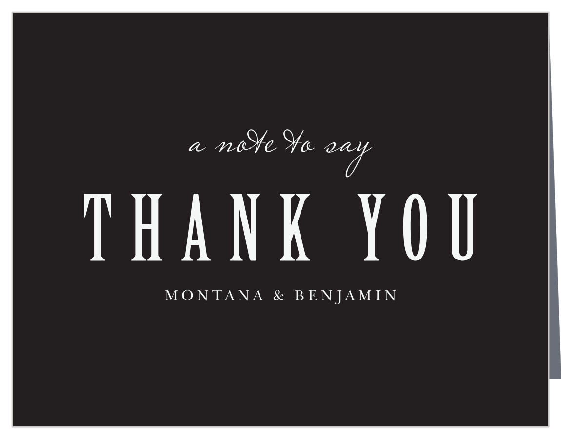 Simply Spoken Bridal Shower Thank You Cards