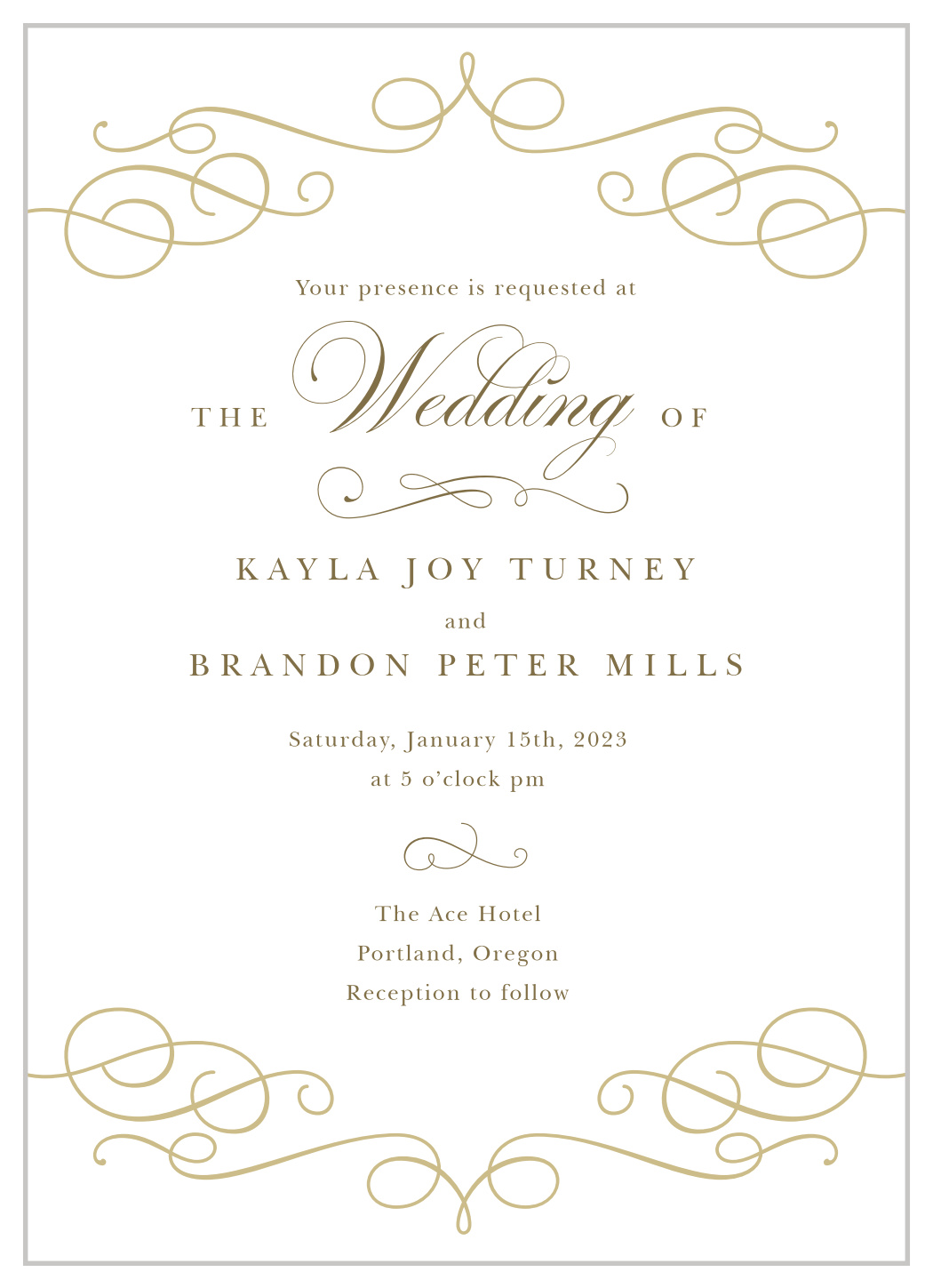 Trendy Swirls Wedding Invitations