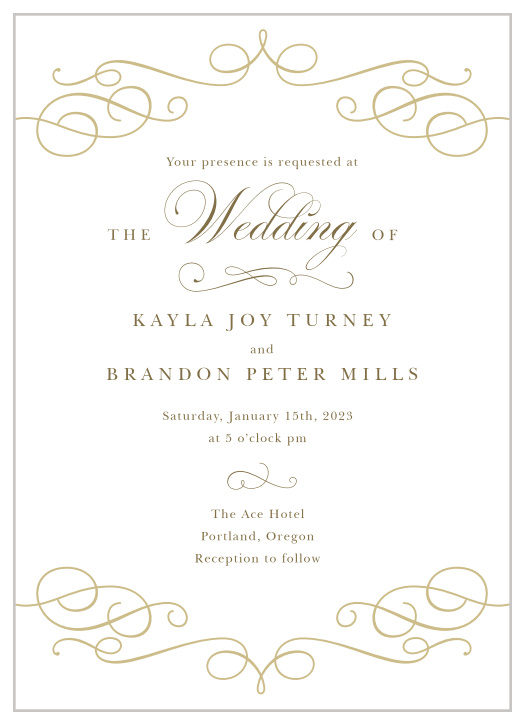 Trendy Swirls Wedding Invitations
