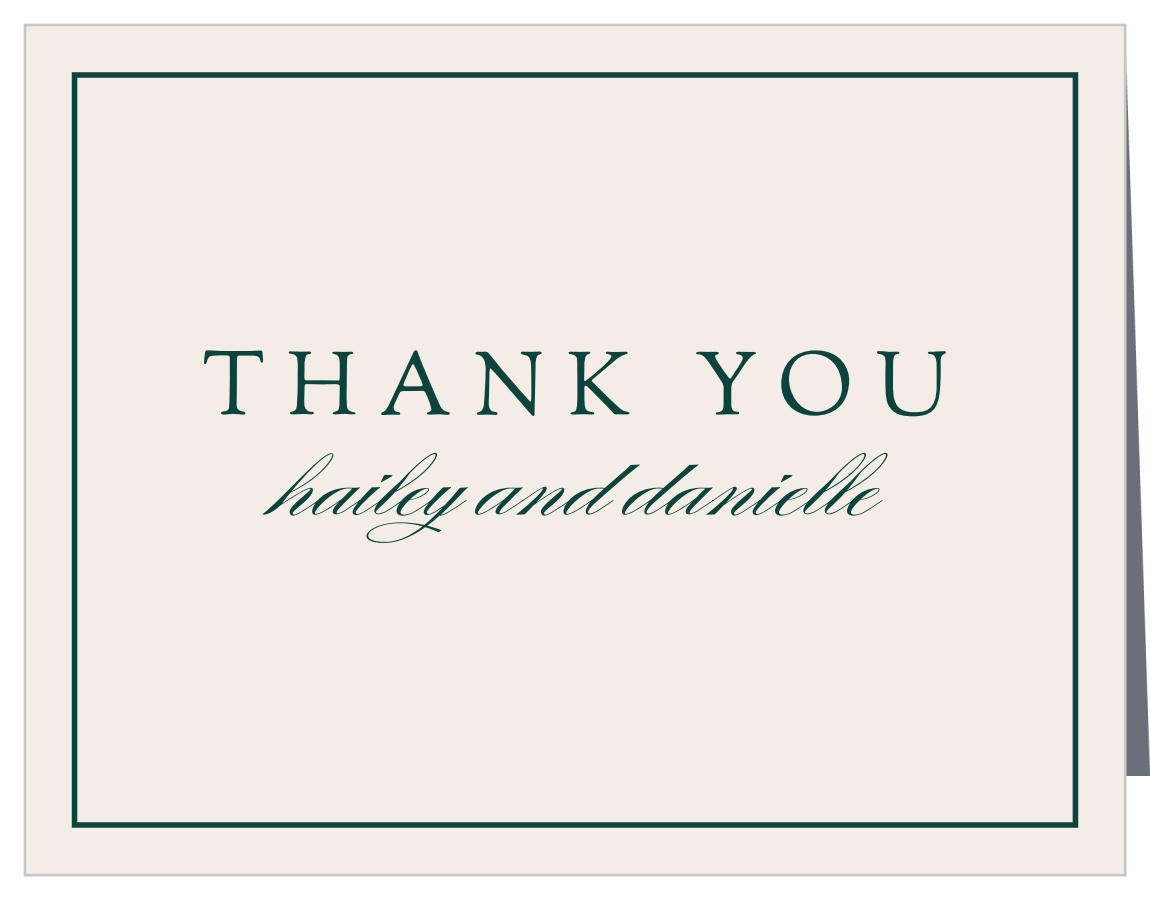 Delicate Frame Bridal Shower Thank You Cards